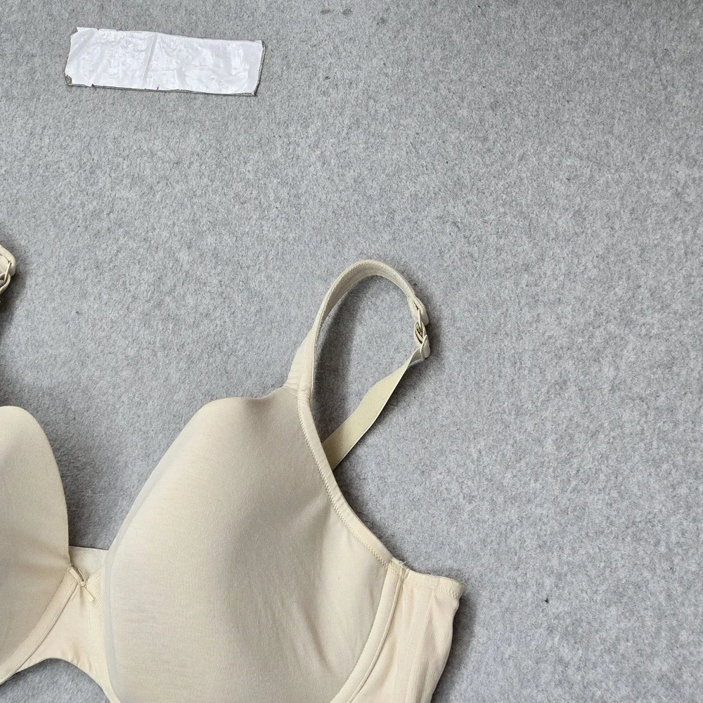 Cacique Women Bra 46DD Beige T Shirt Underwired Knit Strap Adjustable